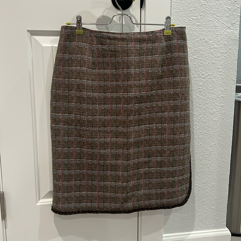 Worth wool blend pencil skirt